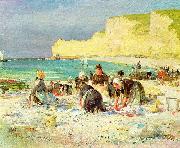 Henry Bacon Etretat, France oil painting artist